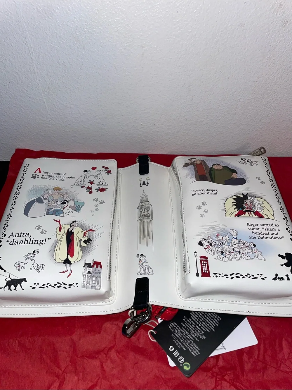 Loungefly Disney 101 Dalmatians Storybook Series Crossbody Backpack & Wallet Set